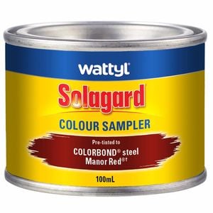 Wattyl 100ml Manor Red Low Sheen Pre-tinted Solagard Colour Sampler