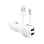 3sixT Car Charger 4.8A + Lightning Cable 1m - White