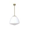 CLA Lighting CIOTOLA Interior Tipped Dome Frosted Glass Pendant Light- Large/Antique Brass