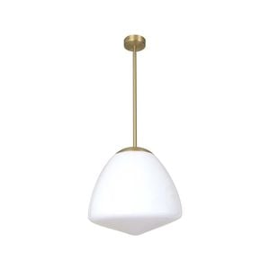 CLA Lighting CIOTOLA Interior Tipped Dome Frosted Glass Pendant Light- Large/Antique Brass