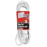 Arlec 5m White Ring Pull Extension Lead
