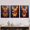 3pcs Elegant and Unique Neon Deer and Butterfly Print 100% Australian Made 3 x 40x60cm (Metal Print)