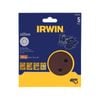 IRWIN 125mm 60G 8 Holes Quick Fit Random Orbital Sanding Discs - 5 Pack