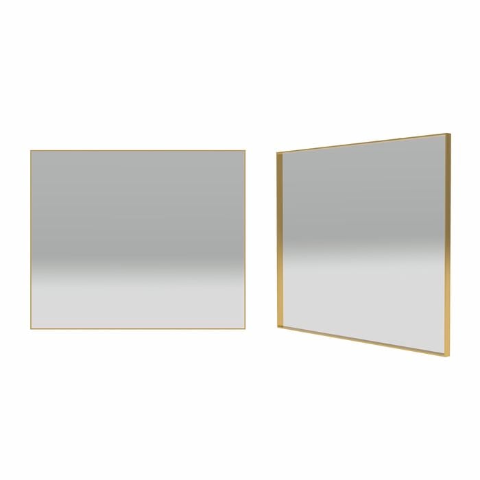 Forme 900mm Brushed Gold Rectangle Framed Mirror