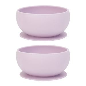 2x Annabel Trends Baby/kids Silicone Suction Food Feeding Bowl Bpa Free 0+ Lilac