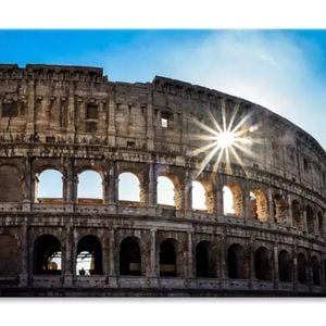 Sky & Views of The Coliseum Rome  Print 100% Australian Made 150 x 100cm  (Stretched)