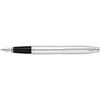 Cross Calais Fountain Pen Office Writing Singing Medium Nib Lustrous Chrome