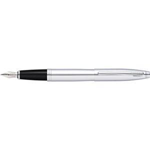 Cross Calais Fountain Pen Office Writing Singing Medium Nib Lustrous Chrome