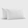Dreamaker 400TC Premium Cotton Sateen Standard Pillowcase White Twin Pack