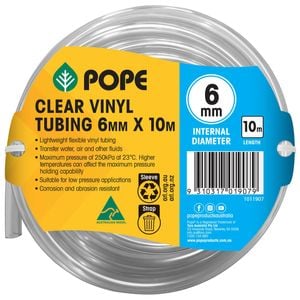 Pope 6mm x 10m Clear Vinyl Tubing