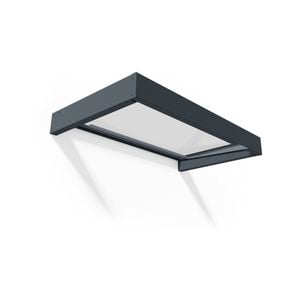Canopia 1600 x 950mm Aluminium Bracket Polycarb Sophia Canopy - 1600mm x 950mm Grey/Clear