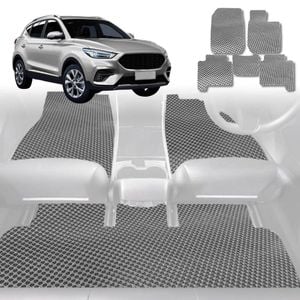 6D Diamond Car Floor Mats for MG ZS ZST 2017-Current-Full Set-Grey-Outback GT