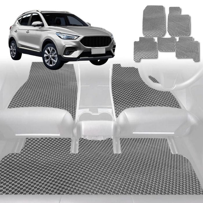 6D Diamond Car Floor Mats for MG ZS ZST 2017-Current-Full Set-Grey-Outback GT