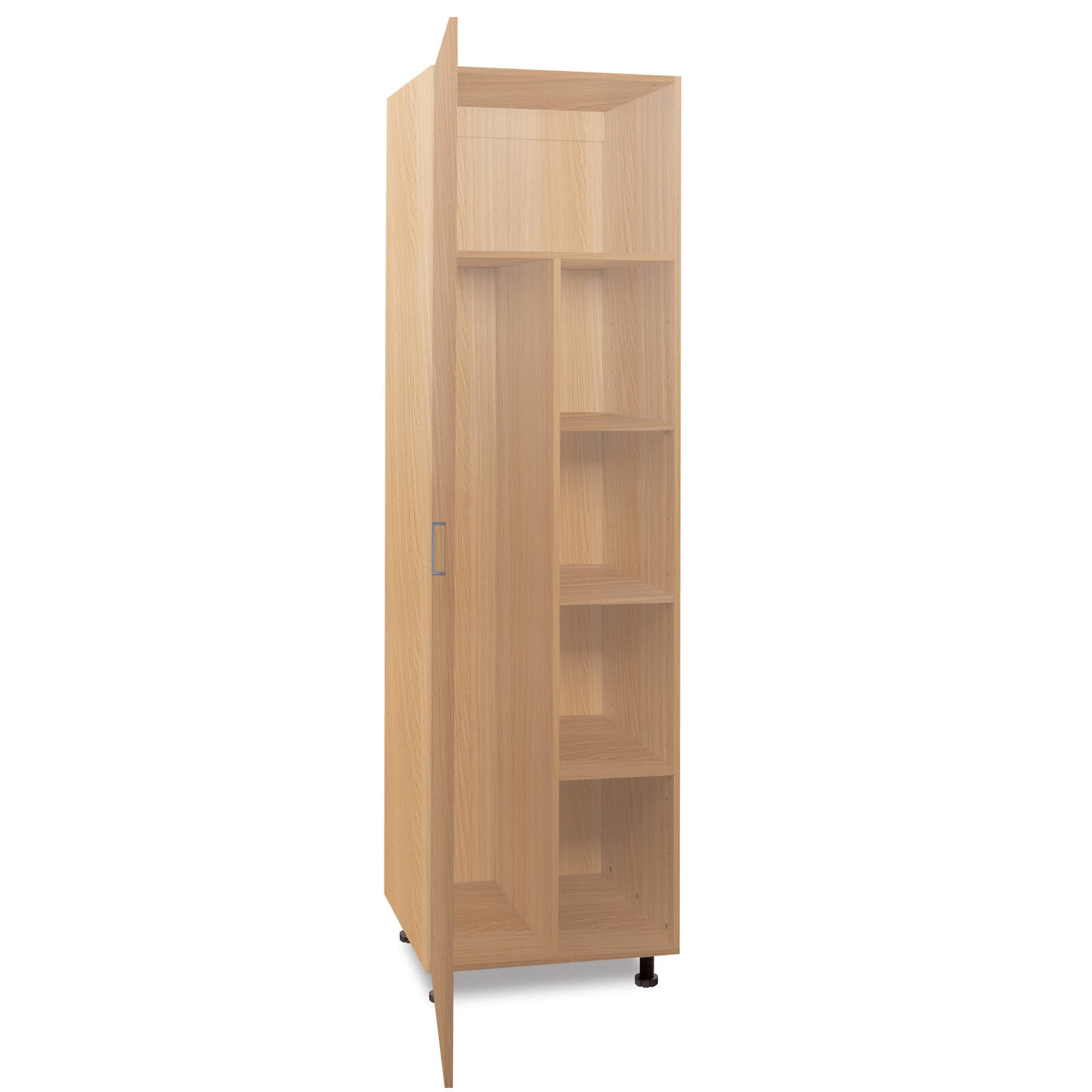 Flatpax Utility 600mm Woodgrain 1 Door Broom Cupboard