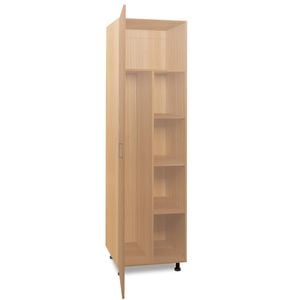 Flatpax Utility 600mm Woodgrain 1 Door Broom Cupboard