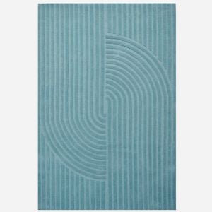 Contemporary Handwoven Wool Rug-Mavis 6363-Cashmere Blue-160x230cm