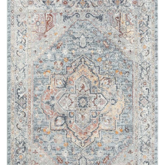 Ornate Persian Vintage Rug Ocean Blue - 240 x 330 cm