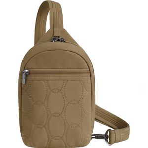 Travelon Runways Anti-Theft Small Sling Bag in Latte