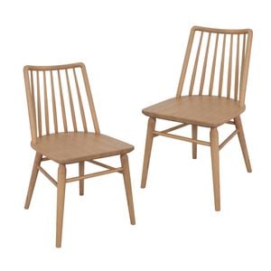 Centrum Furniture Riviera Solid Oak Dining Chair - Set of 2 - Natural