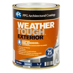 PPG Paints 1L Neutral Low Sheen Weather Tough Exterior Paint