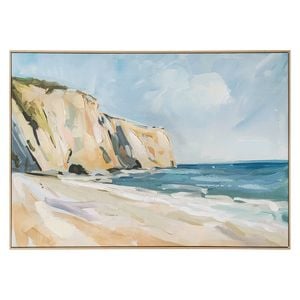 Urban Style Brushmarks Embellished Canvas Painted Shore