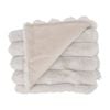 Annabel Trends Baby Blanket Throw Ribbed Faux Fur 100x80cm Dove Grey