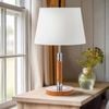 Telbix Teak/White Belmore Table Lamp