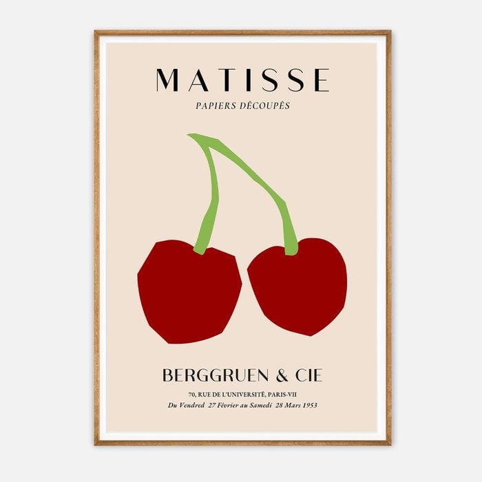 Galrie Henri Matisse - Papiers Découpés - Berggruen & Cie Exhibition Poster, Wood Frame, A0 84 x 119cm (33 x 47inch)