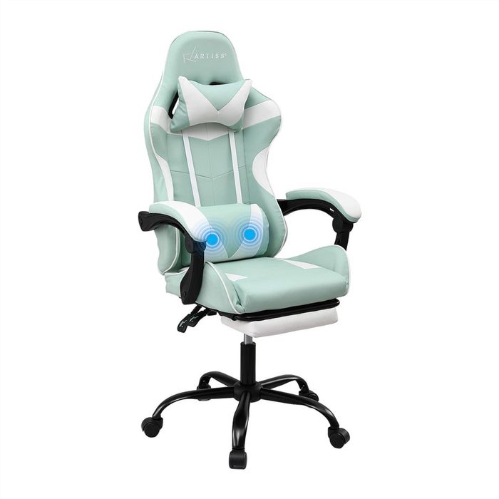 Artiss Ergonomic Gaming Office Chair with 2 Point Message Mint Green
