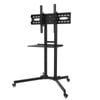 Advwin Mobile TV Stand With Laptop Shelf and Wheels for 32"-65" Adjustable Height Home Living Room Office Meeting