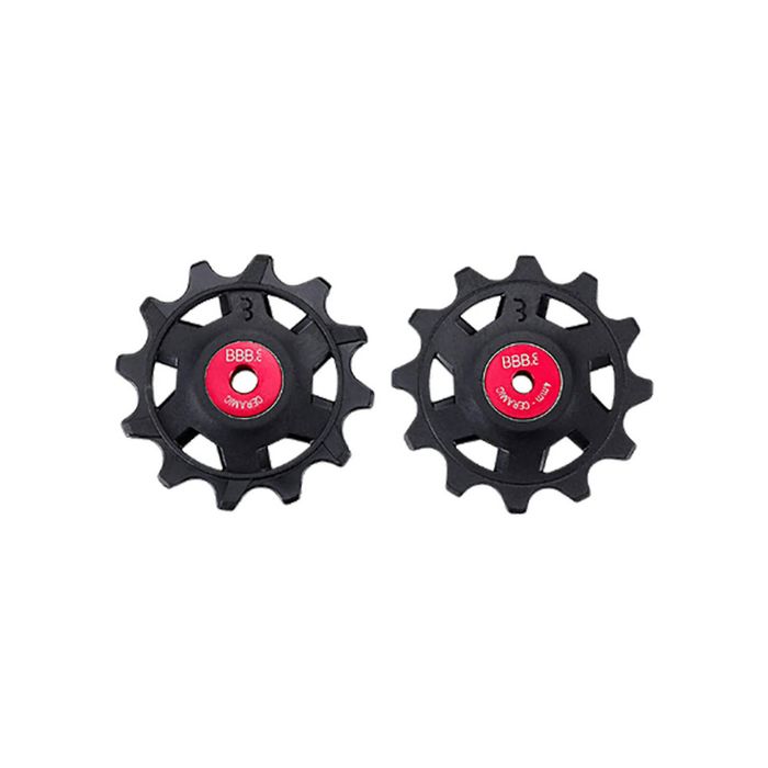 BBB Rollerboys Derailleur Pulleys 12T-12T Ceramic Sram Road Black 12T Black
