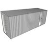 Build-a-Shed 1.5 x 5.2 x 2m Sliding Door Tunnel Shed with Sliding Side Door - Zinc