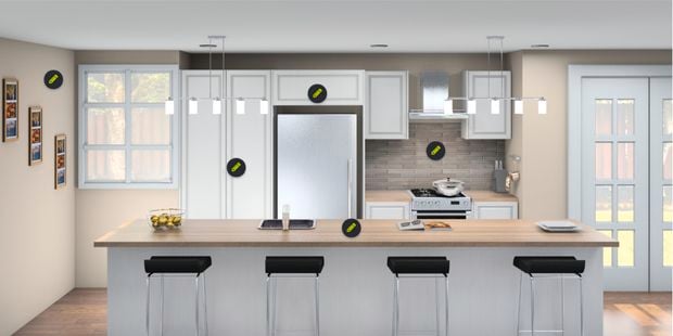 Image of a person using the Kaboodle kitchen planner online to design their kitchen.