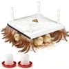 Advwin Chick Brooder Heating Plate Warmer Chicken Coop Brooding Heater Feeder Waterer Set