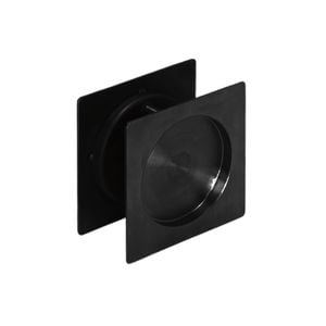 Zanda 65x65mm Matt Black Square Cavity Sliding Passage Set