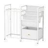 Ufurniture 2-in-1 Kids Storage Organizer Reversible 3-Tier Children Storage Unit White