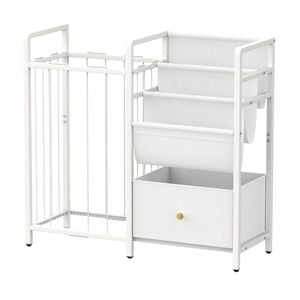 Ufurniture 2-in-1 Kids Storage Organizer Reversible 3-Tier Children Storage Unit White