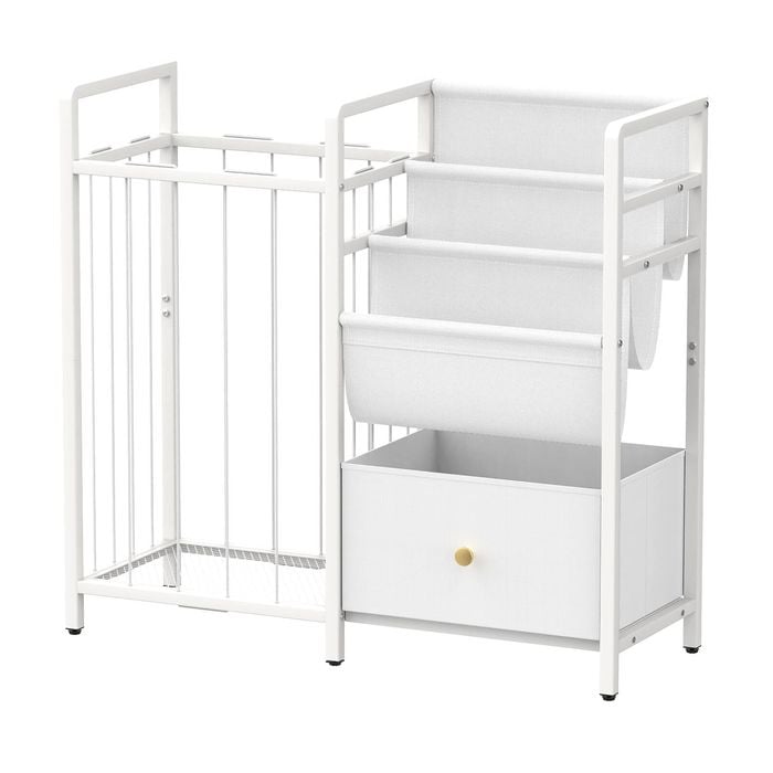 Ufurniture 2-in-1 Kids Storage Organizer Reversible 3-Tier Children Storage Unit White