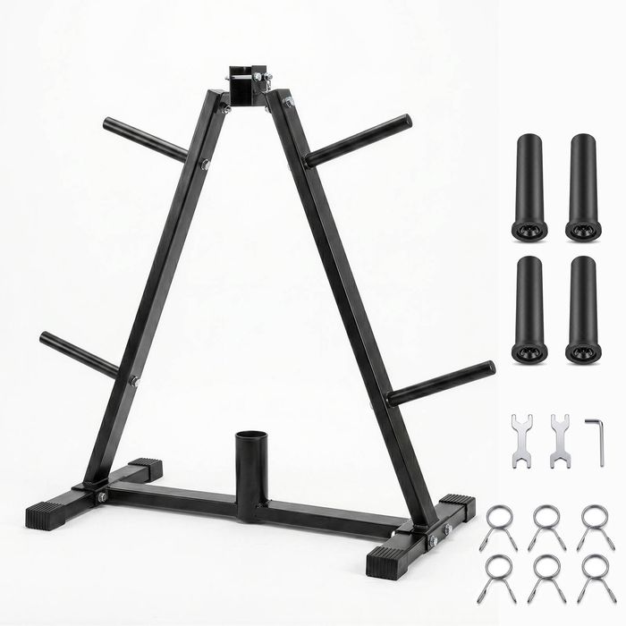 Centra Weight Plate Storage Rack Barbell Holder Stand 250KG Home Gym Fitness