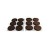Surface Gard 19mm Brown Round Felt Floor Protection - 12 Pack 