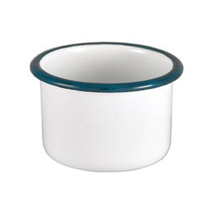 Urban Style Enamelware 7x4.5cm Ramekin w/ Blue Rim - White