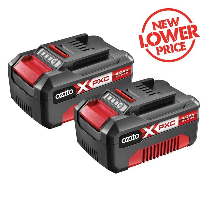 Ozito PXC 18V 4.0Ah Battery Twin Pack PXTBP-240