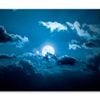 Image Of a Full Moon Night  Print 100% Australian Made 150 x 100cm  (Stretched)