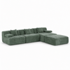 Airluxe Melora Olive 321cm 3 Seater Compressed Sofa with Movable Ottoman
