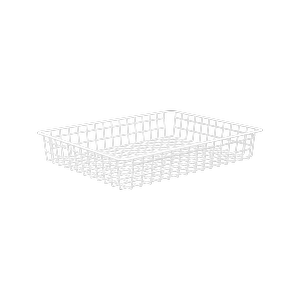 Flexi Storage Home Solutions 410 x 85 x 535mm White 1 Runner Wire Basket