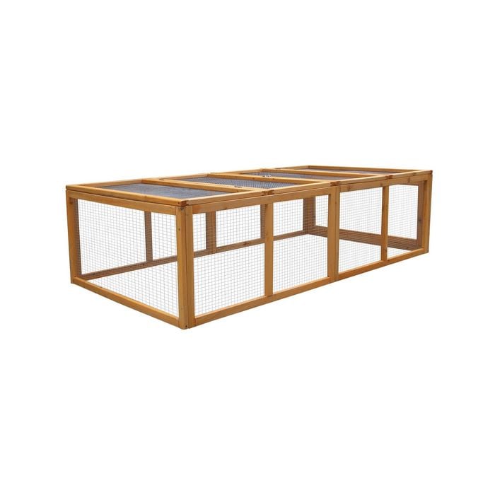 Furtastic Rectangular Wooden Chicken Coop & Rabbit Hutch