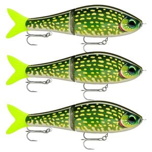 3x Rapala Super Shadow Rap Glide 11cm Jointed Swimbait Lures - Live Pike