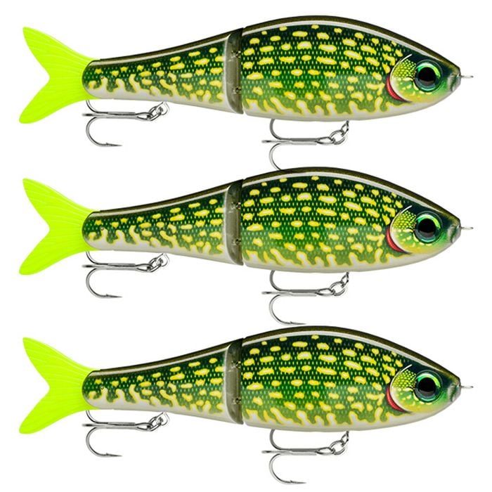 3x Rapala Super Shadow Rap Glide 11cm Jointed Swimbait Lures - Live Pike