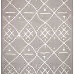 Hufflett 190 x 280cm Light Grey Perla Heat Set Polyester Rug