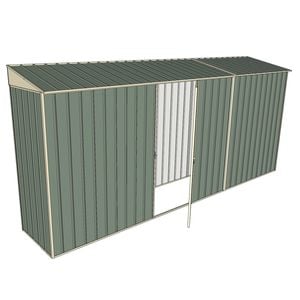 Build-a-Shed 0.8 x 4.5 x 2m Skillion Single Hinged Side Door Shed - Green
